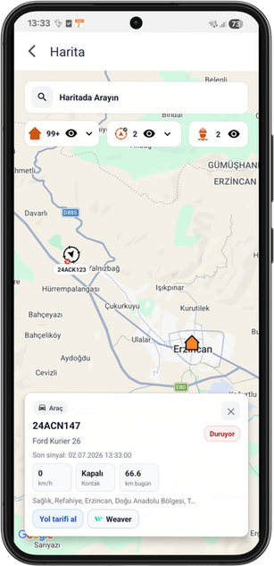 Aselmind mobil saha uygulaması — Sahadaki hareketi anlık görün