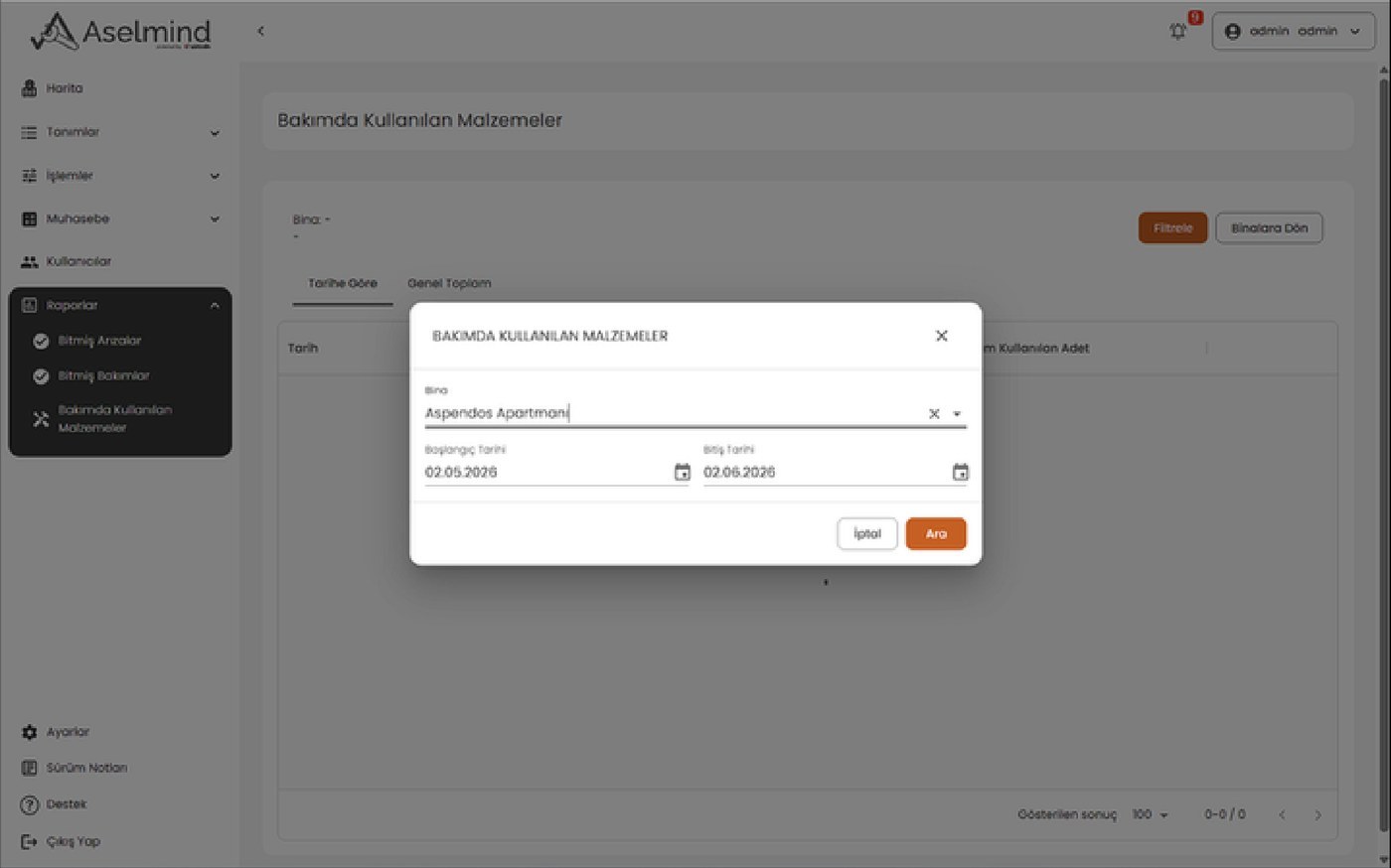 Aselmind asansör bakım yönetim sistemi web paneli — Veriyi görünür, kararı daha net hale getirin